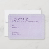 Lace over het RSVP-huwelijk in Lavender RSVP Kaartje (Voorkant)