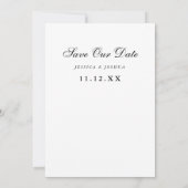 Lace Overlay Wedding Photo Save the Date Bedankkaart (Achterkant)