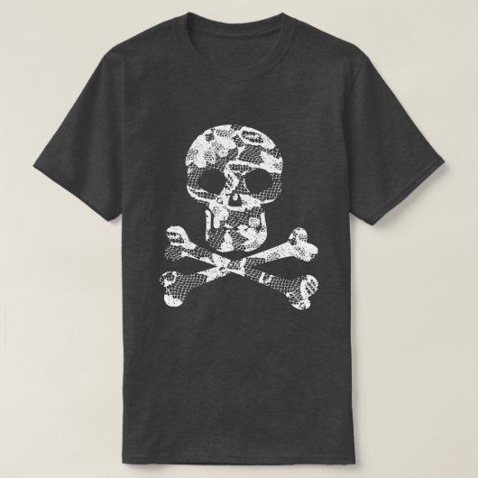Lace Pattern Skull and Crossbones T-Shirt (Design voorkant)