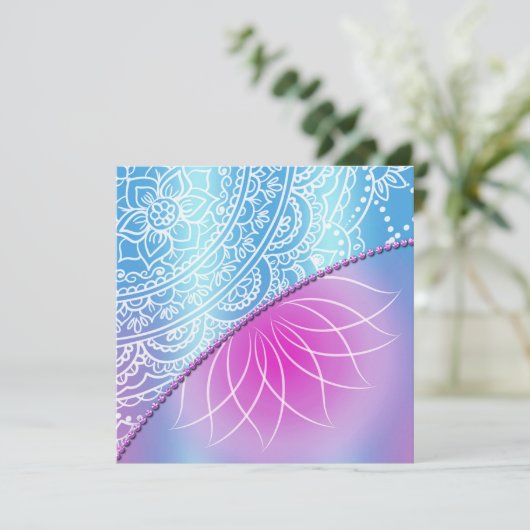 Lace & Pearl Verjaardag Uitnodiging Flat Kaart (Staand voorkant)