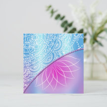 Lace & Pearl Verjaardag Uitnodiging Flat Kaart