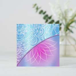 Lace & Pearl Verjaardag Uitnodiging Flat Kaart