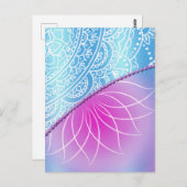 Lace & Pearl Verjaardagsuitnodiging Briefkaart (Voorkant / Achterkant)