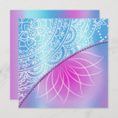 Lace & Pearl verjaardagsuitnodiging Kaart (Voorkant / Achterkant)