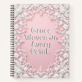 Lace Petals in Bloom Notitieboek (Voorkant)