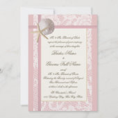 Lace Pink Beach Wedding Kaart (Voorkant)