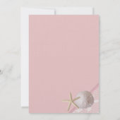 Lace Pink Beach Wedding Kaart (Achterkant)