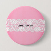 Lace Pink Nana wordt het Ronde Button 7,6 Cm (Voorkant)
