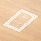 Lace Quinceanera Acrylic Invitation Acryl Uitnodigingen (Laagn)