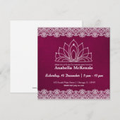Lace Quinceanera (Maroon) Kaart (Voorkant / Achterkant)