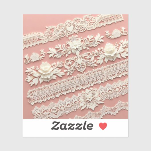 Lace rand stickers om een vleugje elegantie toe te (Vel)