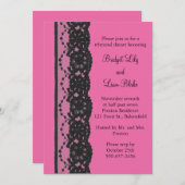 Lace Rehearsal Dinner (fuchsia) Kaart (Voorkant / Achterkant)