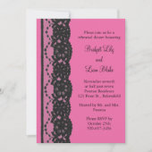 Lace Rehearsal Dinner (fuchsia) Kaart (Voorkant)