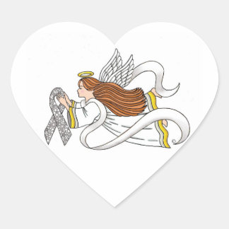 "Lace Ribbon" Bewustwordingsengel Hart Sticker