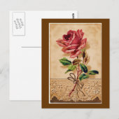 Lace Roos Briefkaart (Voorkant / Achterkant)