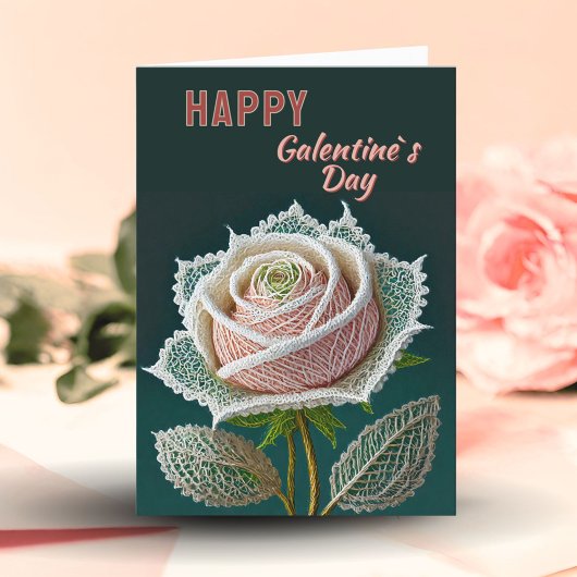 Lace Roos Galentine’s Day Valentijn’s Day Feestdagen Kaart
