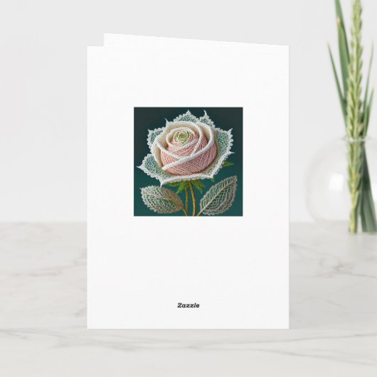 Lace Roos Galentine’s Day Valentijn’s Day Feestdagen Kaart (Achterkant)