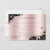 Lace Roos Gold Metallic Glitter Cadeaubon (Achterkant)