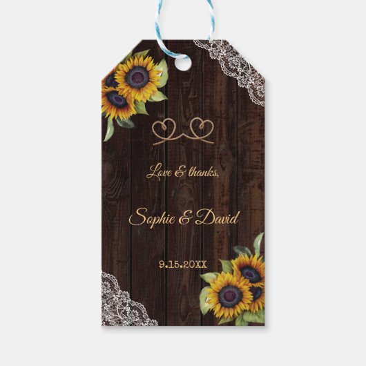  Lace Rope we hebben de Knot Sunflower BBQ Cadeaulabel (Voorkant)