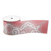 Lace roze en witte oude mode  satijnen lint (Spoel)