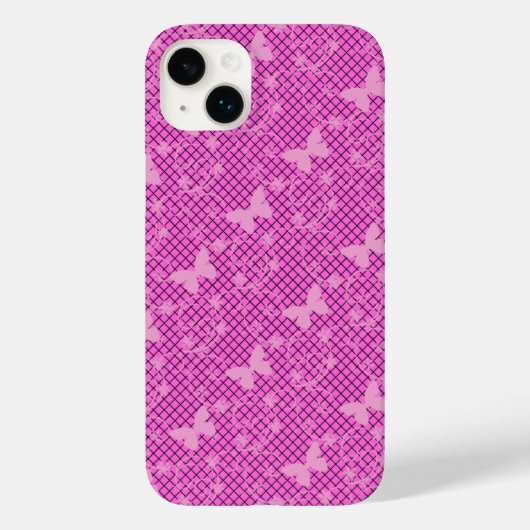 Lace roze vlinders Samsung Galaxy Hoesje (Achterkant)