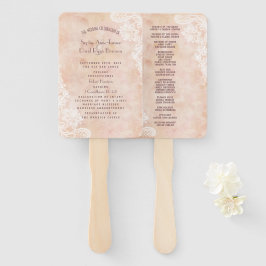  Lace Rozen Old Paper Wedding Programme Handwaaier