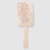 Lace Rozen Old Paper Wedding Programme Handwaaier (Voorkant)