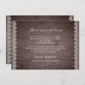 lace rustige trouwaccommodatie informatiekaartje (Voorkant / Achterkant)