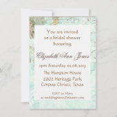 Lace Scroll, Bluebird & Tassels Invite Kaart (Achterkant)