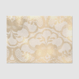 Lace Sepia Faux Gold Floral Girly Glam Lux Tissuepapier