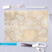 Lace Sepia Faux Gold Floral Girly Glam Lux Tissuepapier (Craft)