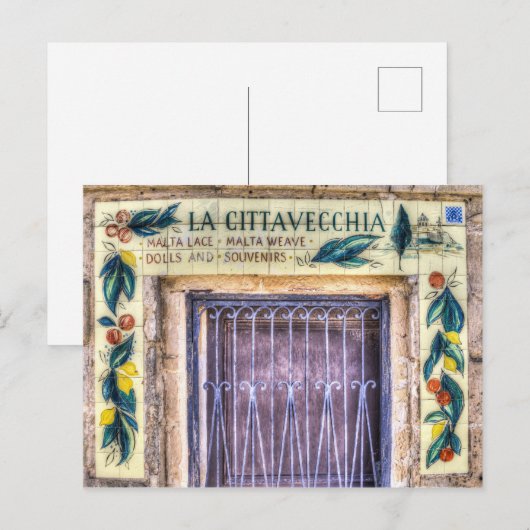 Lace Shop Mdina Malta Briefkaart (Voorkant / Achterkant)