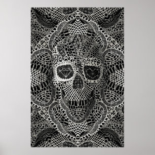Lace Skull Poster
