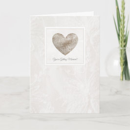 Lace stijl hart trouwkaart kaart