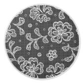Lace-stofpatroon 1 keramische knop (Voorkant)