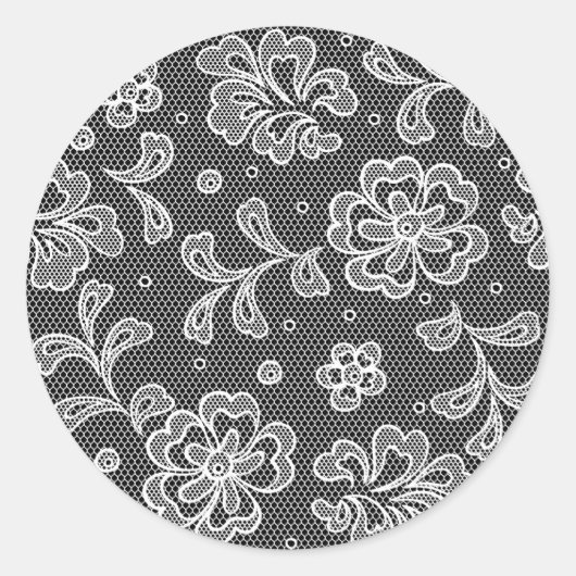 Lace-stofpatroon 1 ronde sticker (Voorkant)