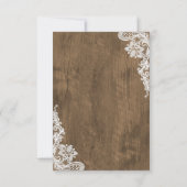 Lace String Light Rustic Graduation Party RSVP Kaartje (Achterkant)