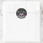 Lace Sugar Skull Day of the Dead Bedankt Ronde Sticker (Tas)
