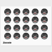 Lace Sugar Skull Day of the Dead Bedankt Ronde Sticker (Vel)