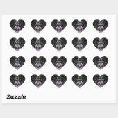 Lace Sugar Skull Day of the Dead Save the Date Hart Sticker (Vel)