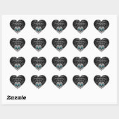 Lace Sugar Skull Day of the Dead Save the Date Hart Sticker (Vel)