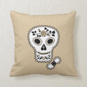 Lace Sugar Skull Sierkussen