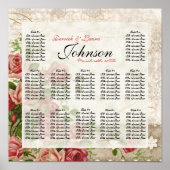 Lace Swirl Tea Roos  - Tabel Zetel Poster (Voorkant)