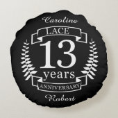 Lace Traditional bruiloft 13 jaar Rond Kussen (Achterkant)