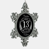 Lace Traditional bruiloft 13 jaar Tin Sneeuwvlok Ornament (Links)