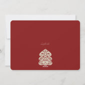 Lace Tree Photo Holiday Card Feestdagenkaart (Achterkant)