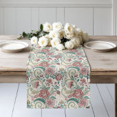 Lace-Trimmed Table Runner met Victoriaans bloemen Lange Tafelloper