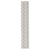 Lace-Trimmed Table Runner met Victoriaans bloemen Lange Tafelloper (Voorkant)
