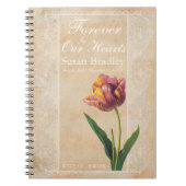 Lace Tulips for ever Funeral Guest Book Notitieboek (Voorkant)