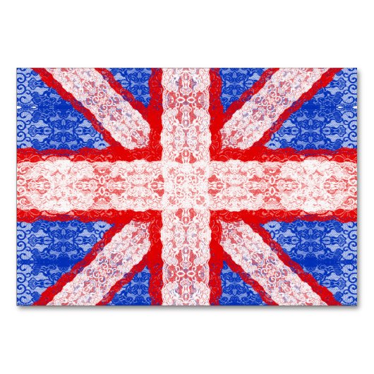 Lace Union Jack Engelse vlag in rood, wit, blauw Kaart (Voorkant)